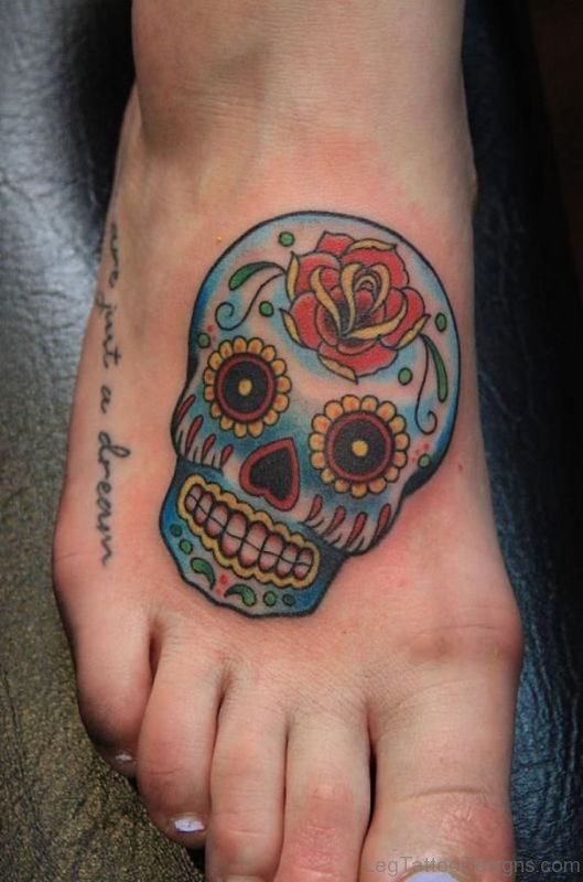 Colored Skull Tattoo