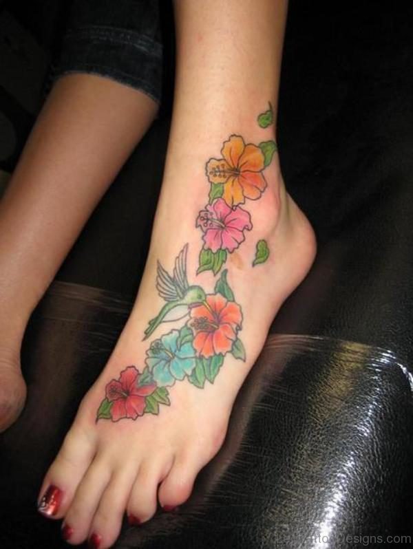 Colorful Bird Tattoo Design 