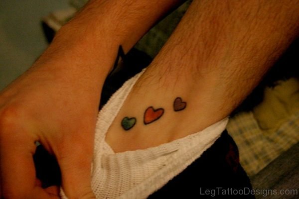 Colorful Heart Tattoo Design