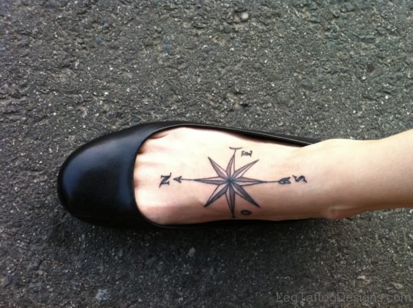 Compass Tattoo on Foot ..