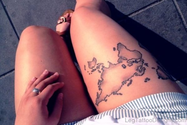 Cool Map Tattoo