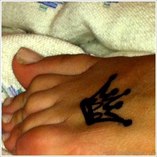 Crown Foot Tattoo Designs