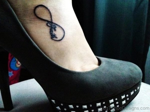 Cute Infinity Tattoo On Foot