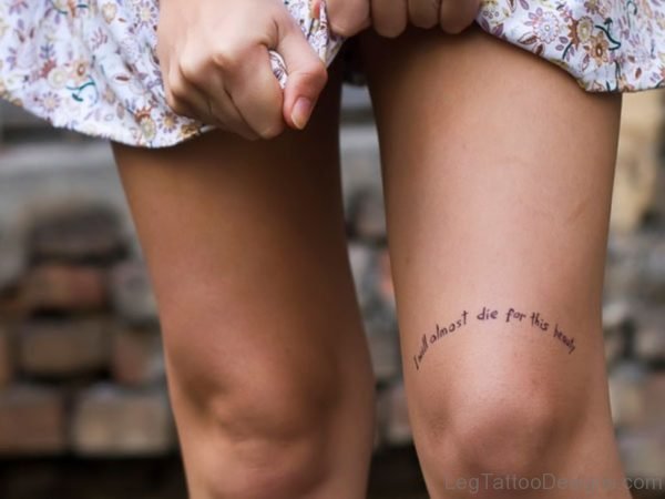 Cute Wording Tattoo