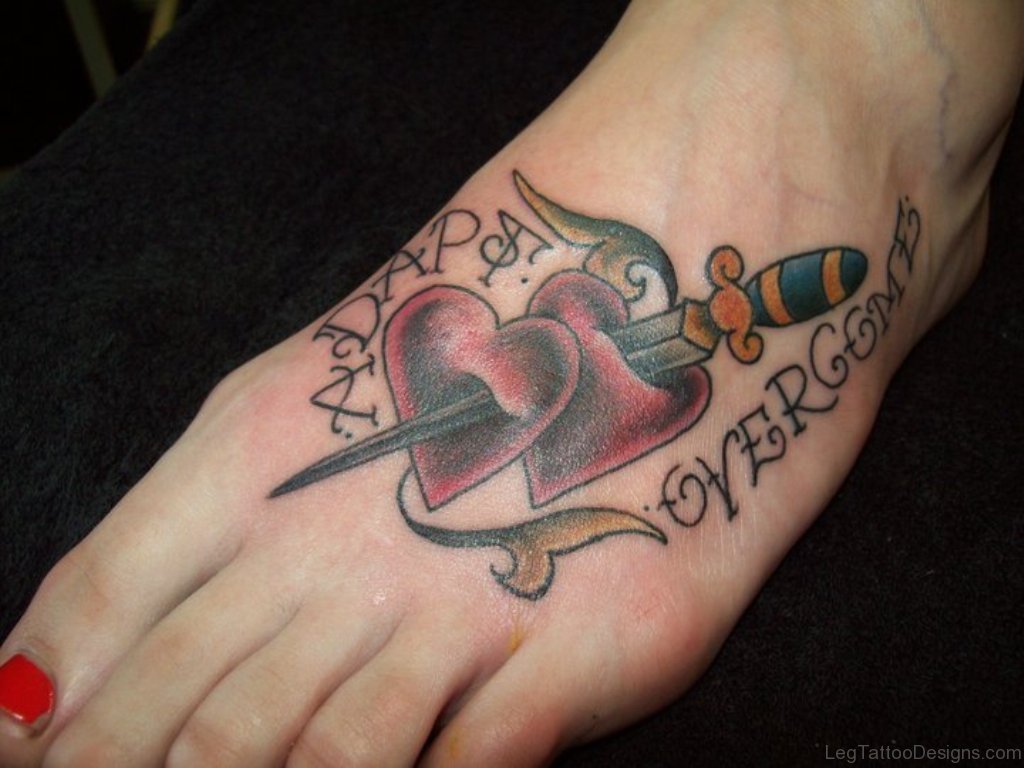 61 Dazzling Heart Tattoos On Foot.