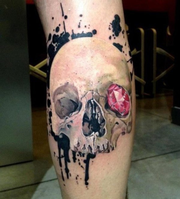 Diamond And Skull Tattoo 1