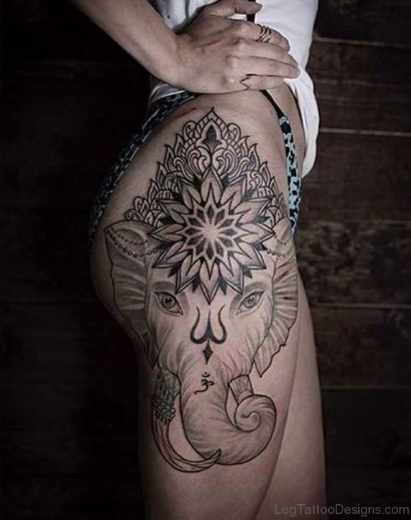 Elegant Ganesha Tattoo