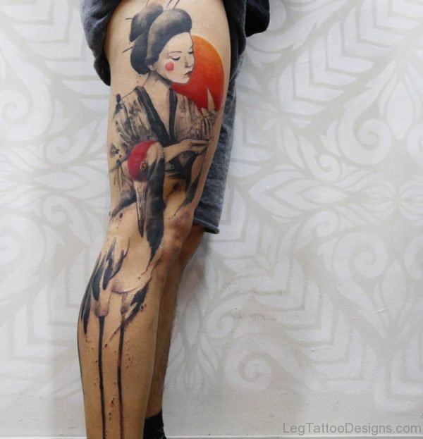 Elegant Geisha Tattoo