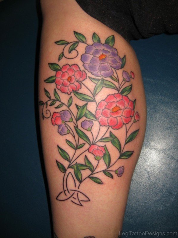 Elegant Rose Tattoo On Thigh