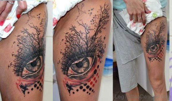Eye And Tree Tattoo