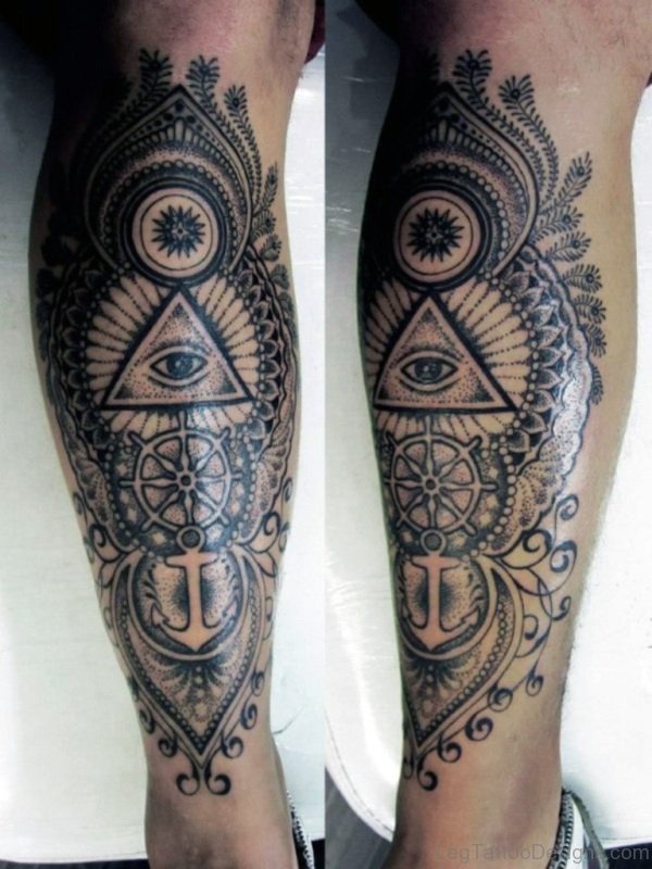 Eye And Tribal Tattoo