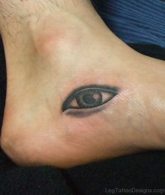 Eye Tattoo On Foot