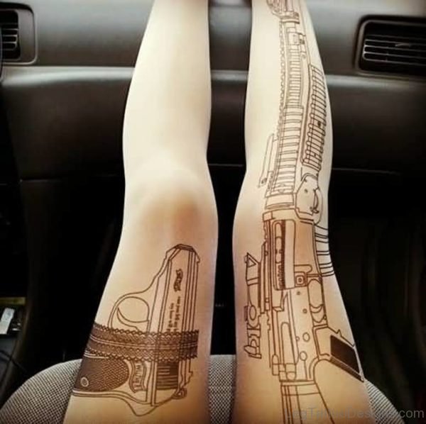 Fabulous Gun Tattoo