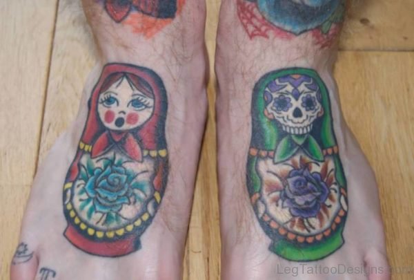 Fabulous Skull Tattoo On Foot