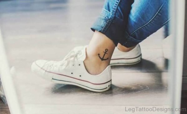 Fantastic Anchor Ankle Tattoo