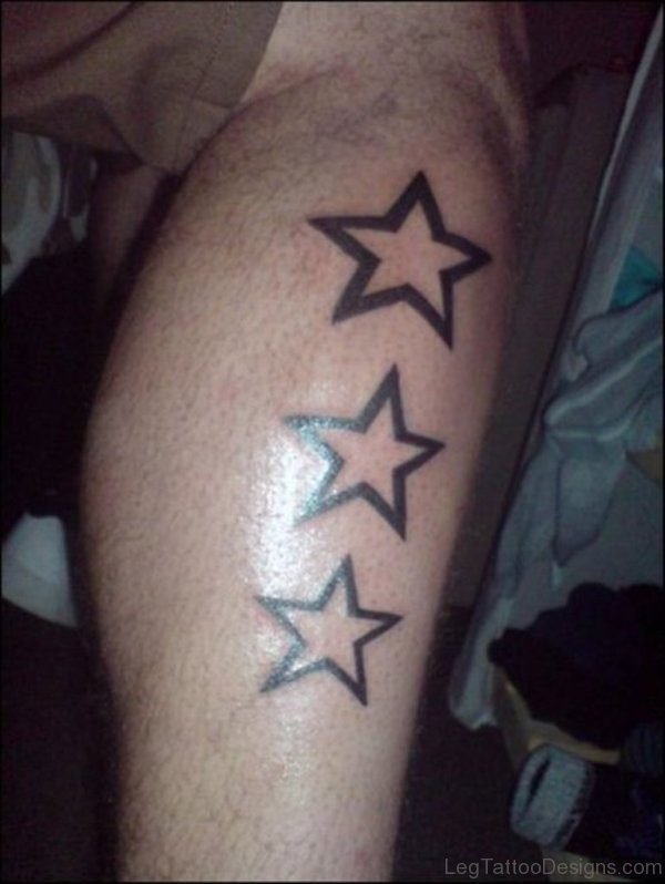 Fantastic Star Tattoo On Leg