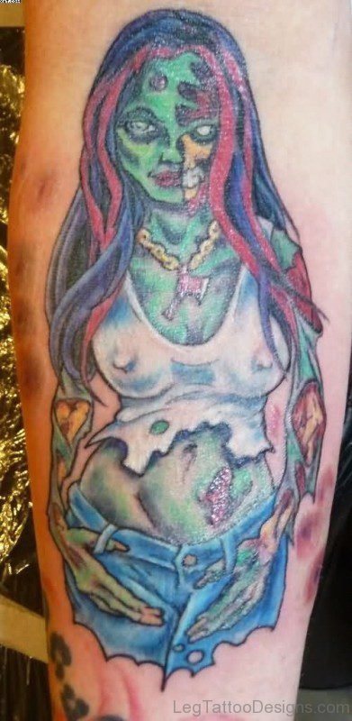 Female Zombie Tattoo