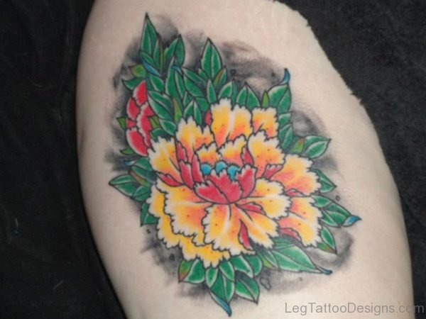 Flower Tattoo On Thigh