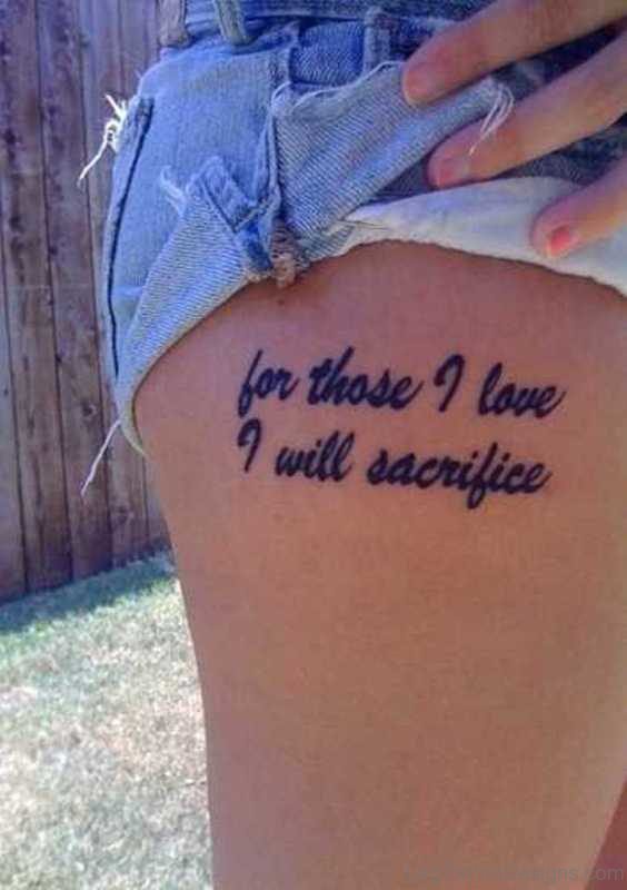For Those I Love I Will Sacrifice