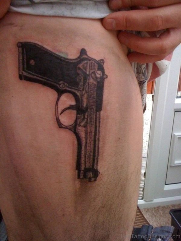 Funky Gun Tattoo