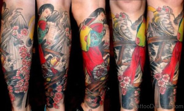 Geisha Bridge Tattoo