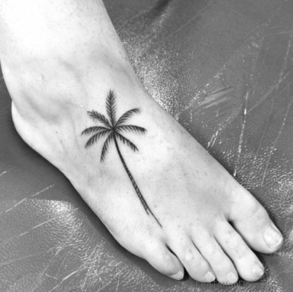 Good Tree Tattoo On Foot
