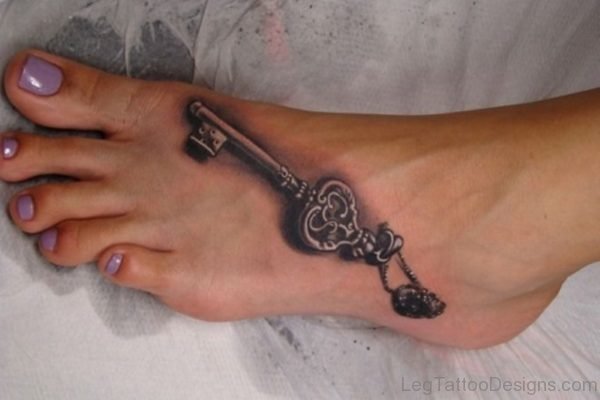 Graceful Key Tattoo