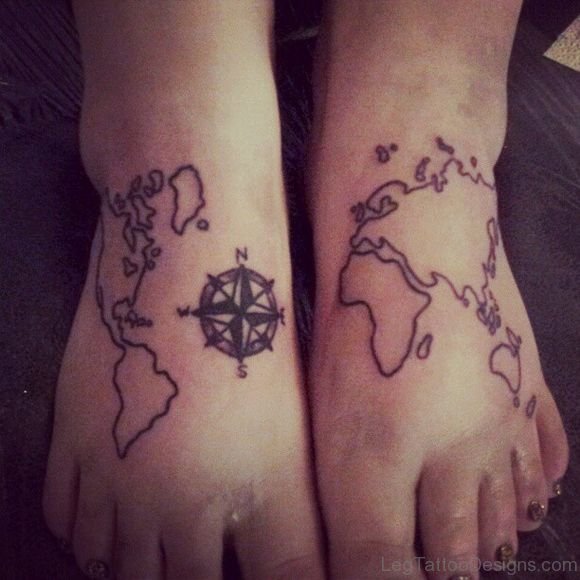 Graceful Map Tattoo