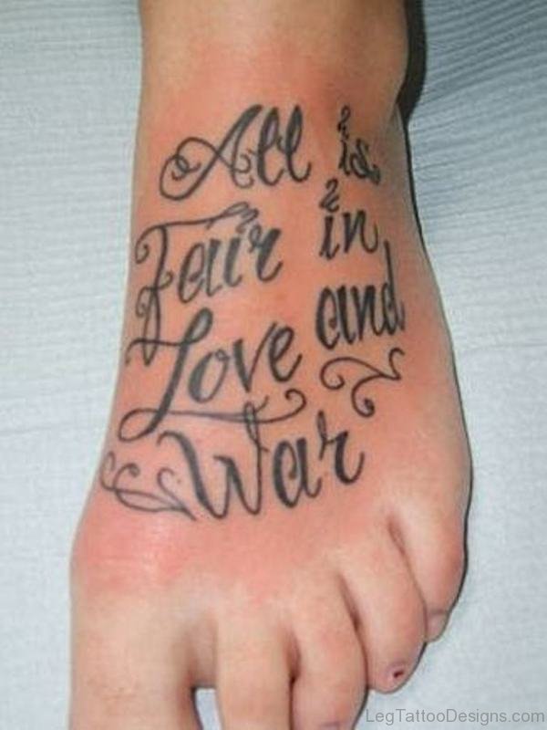 Great Looking Wording Tattoo