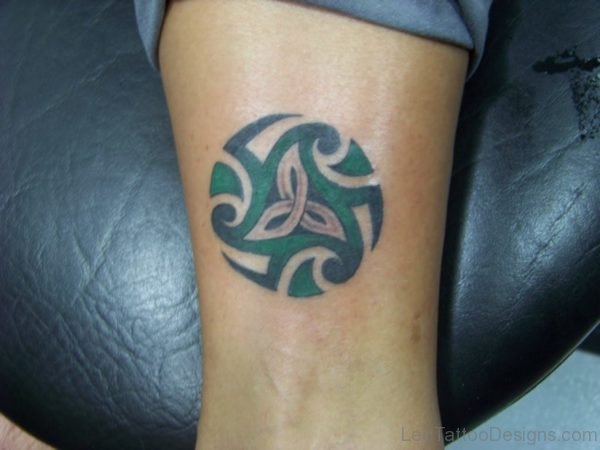 Green Ink Tribal Tattoo