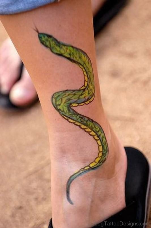 Green Snake Tattoo