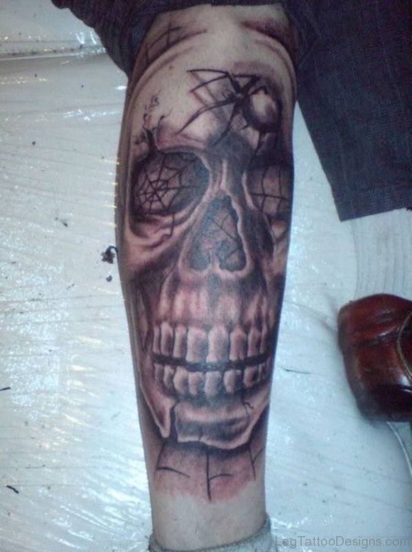 Grey Skull Tattoo 1