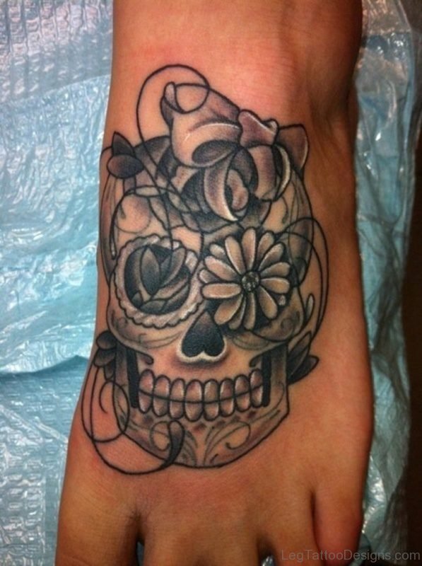 Grey Skull Tattoo