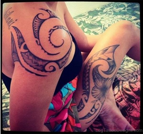 Grey Tribal Tattoo