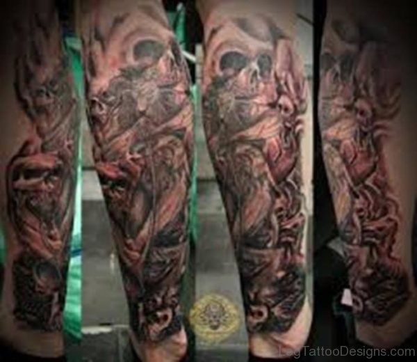 Heart And Skull Tattoo 1