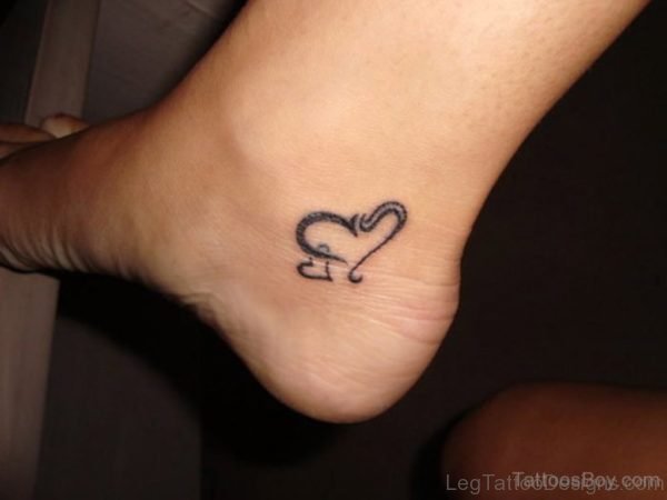 Heart Tattoo On Foot 1