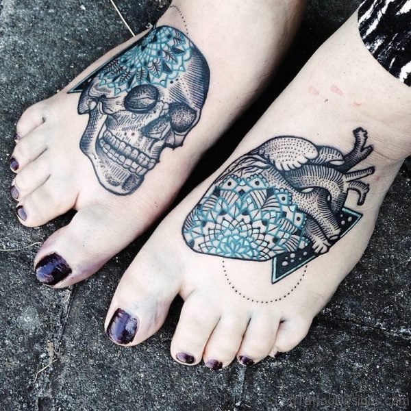 Heart With Skull Tattoo