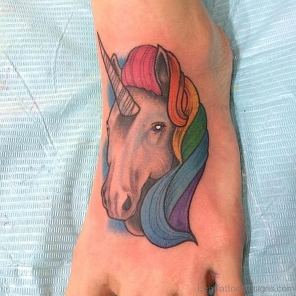 Horse Tattoo On Foot