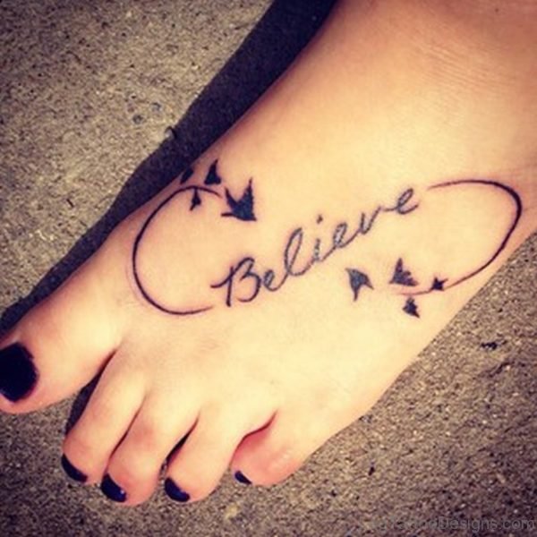 Infinity Foot Tattoos For Girls