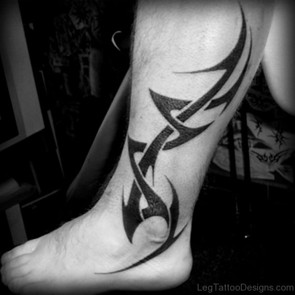 Leg Tribal Tattoo