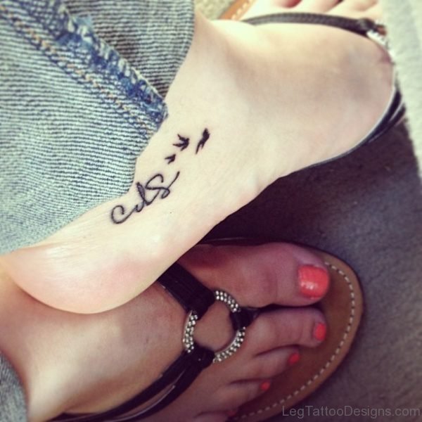 Little Bird Tattoo On Foot