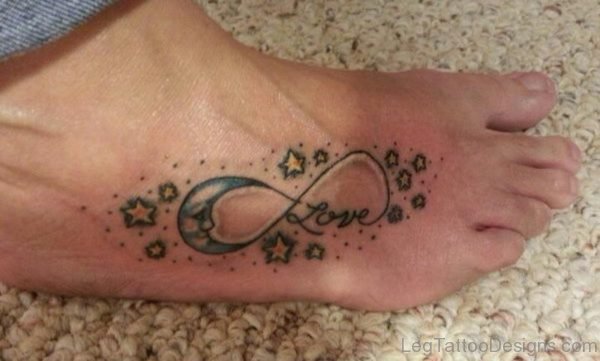 Love Star Tattoo on Foot