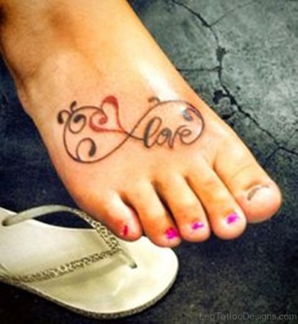 Love Tattoo On Foot