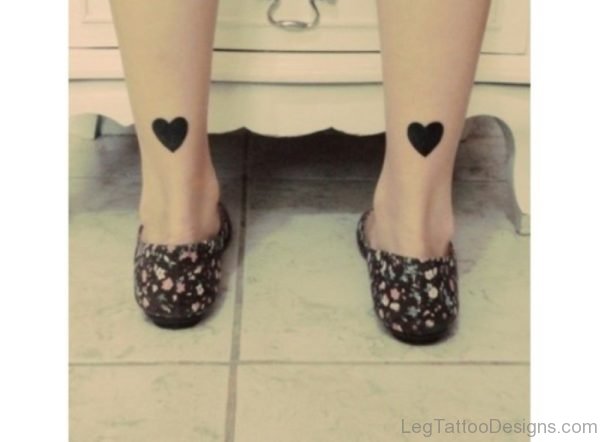 Lovely Black Heart Tattoo