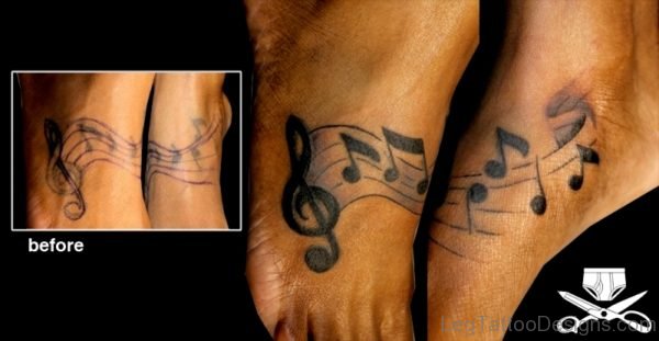 Lovely Musical Note Tattoo 