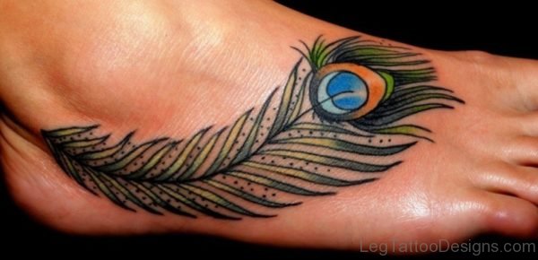 Lovely Peacock Feather Tattoo