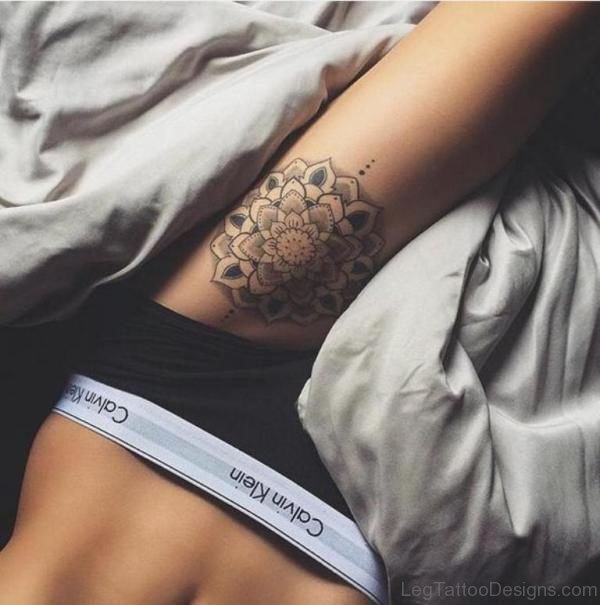 Madala Tattoo On Thigh