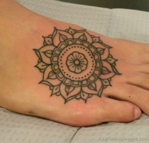 Mandala Tattoo On Foot