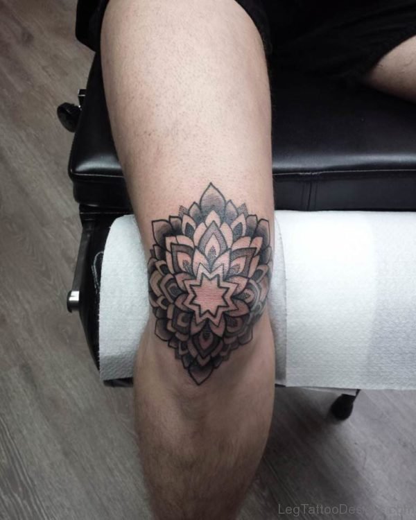 Mandala Tattoo On Knee