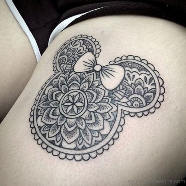 Mandala Tattoo On Thigh